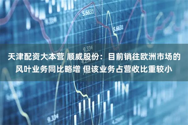 天津配资大本营 顺威股份：目前销往欧洲市场的风叶业务同比略增 但该业务占营收比重较小
